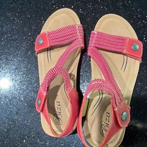 Biza Sandals.  New this season worn slightly